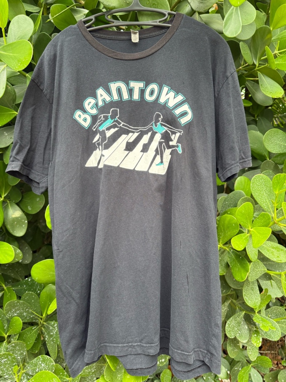 Bean Town Dance Camp T-Shirt, Swing Dance, Mens L, Swing Dancer Logo,Piano, Jazz